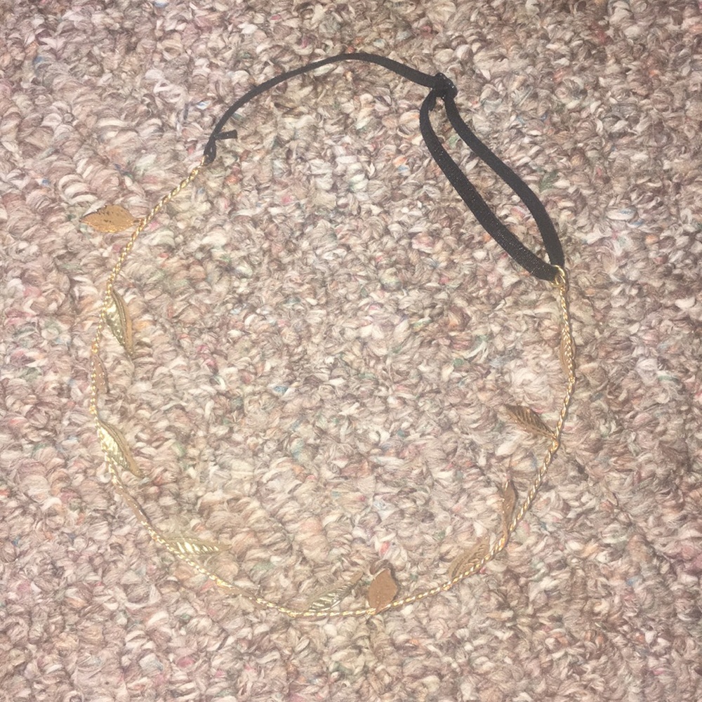 golden, leaf headband